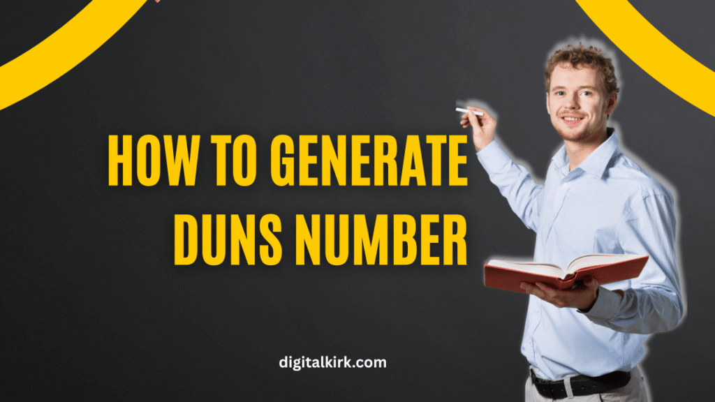 DUNS Number Application Form Example from Dun & Bradstreet